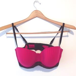 Adore Me Magenta Striped Pink Bra